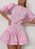 Cici Stripe Frill Skort | Candy Pink