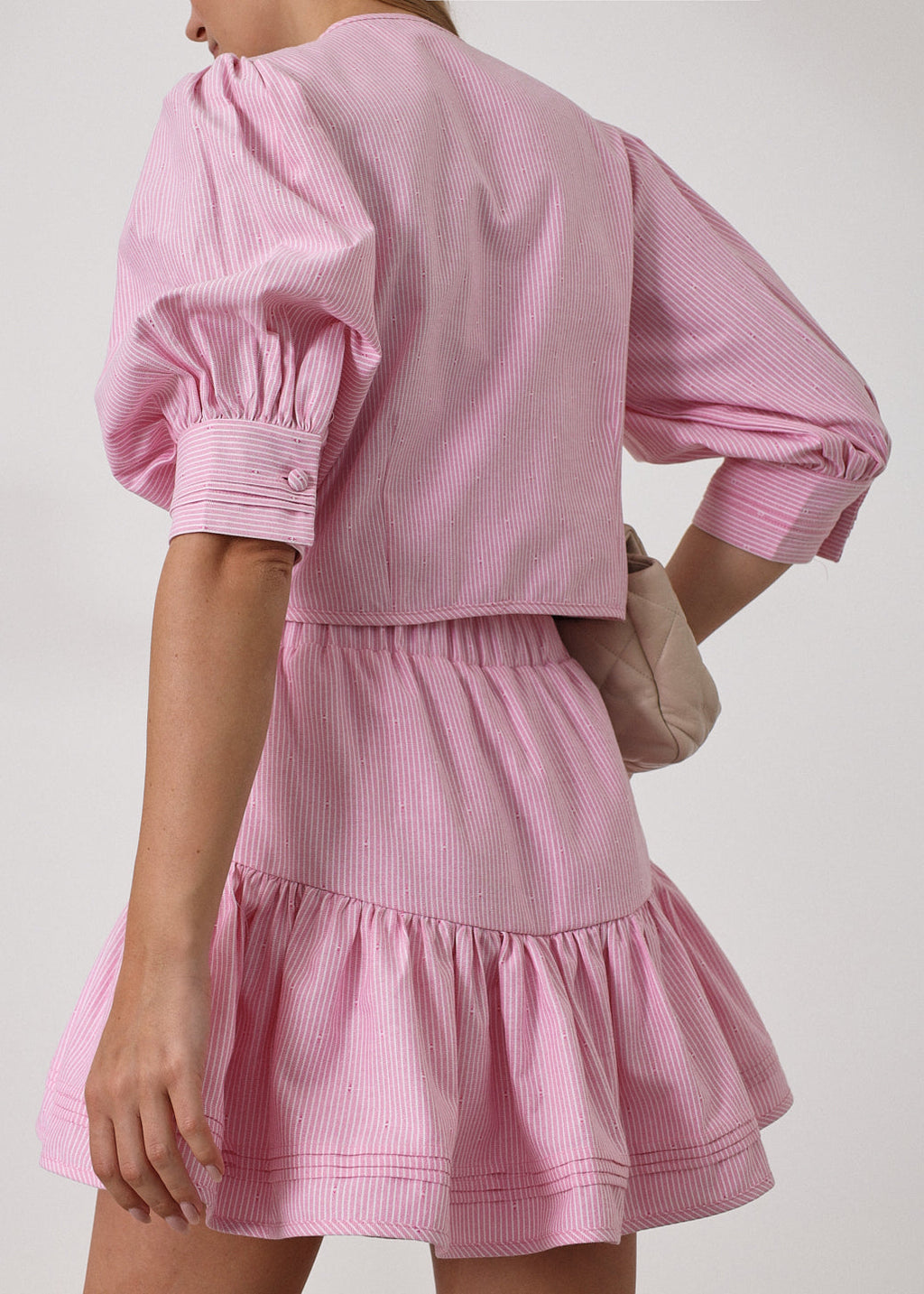 Cici Stripe Frill Skort | Candy Pink
