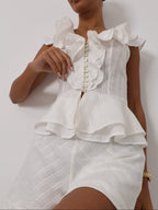 Colette High Waist Shorts | Ivory