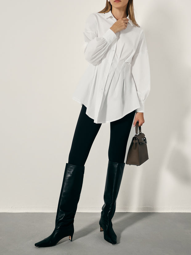 Gabriella Fit & Flare Timeless Shirt | White