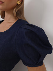 Galleta Denim Dream Top | Blue Denim