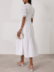 Allie Cotton Day Dress | Coco White