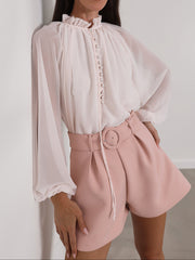 Natalia Elegant City Shorts | Rose