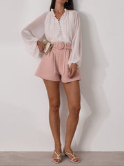 Natalia Elegant City Shorts | Rose