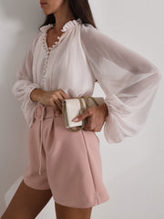 Natalia Elegant City Shorts | Rose