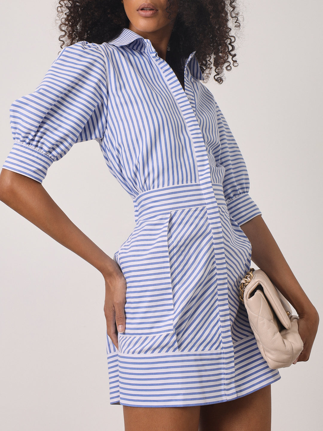 Levante Stripe Dress | Blue & White