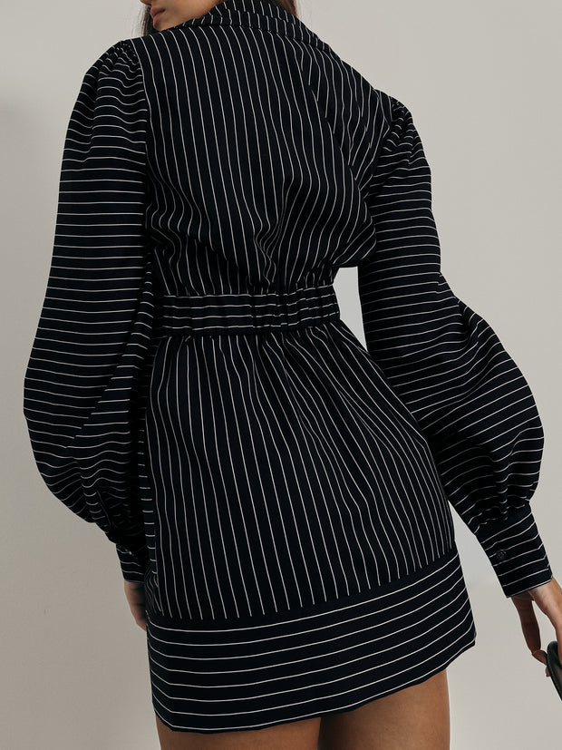 Zoe Stripe Dress | Midnight