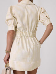 Levante Stripe Dress | Pastel Lemon