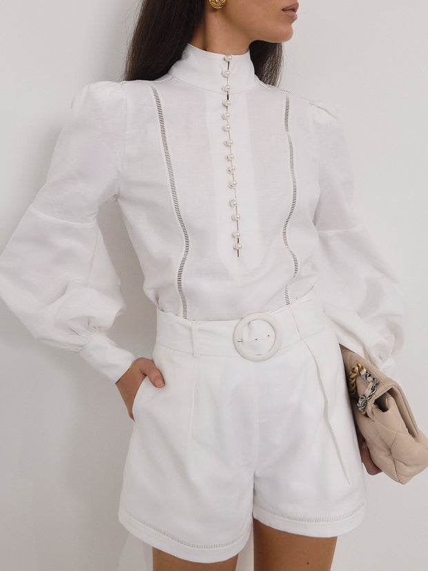 Zoah Linen Elegance Shirt | White