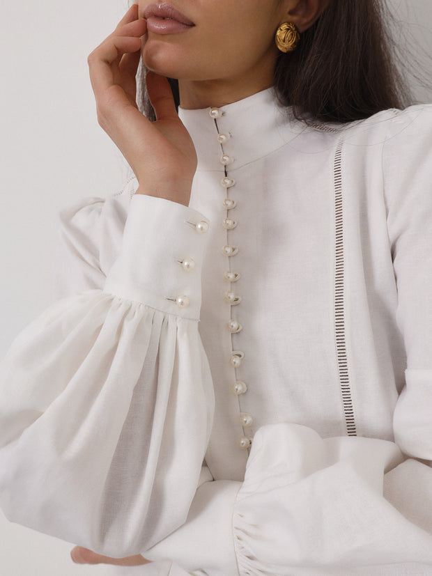 Zoah Linen Elegance Shirt | White