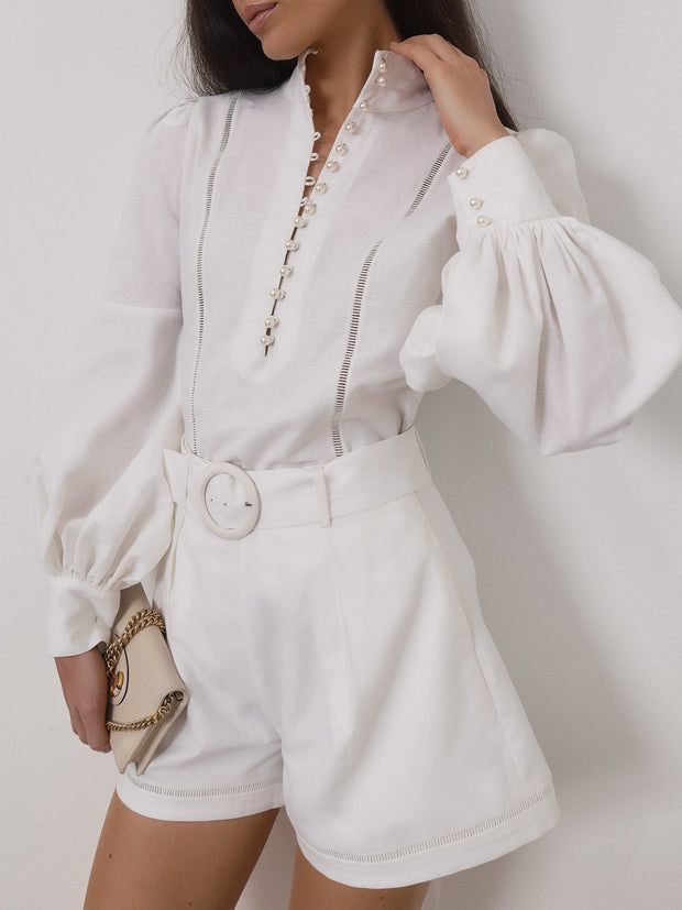 Zoah Linen Elegance Shirt | White