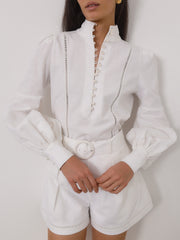 Zoah Linen Elegance Shirt | White