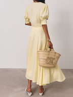 Lola Scallop Seam Dream Skirt | Lemon Cream