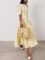 Lola Button Through Day Top | Lemon Cream