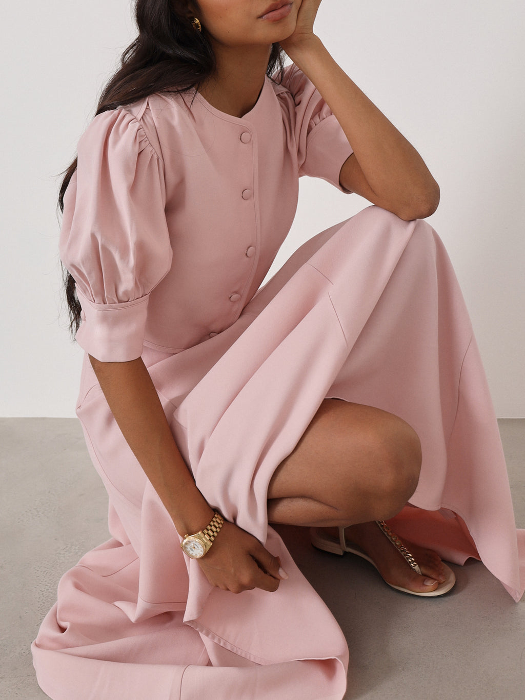 Lola Button Through Day Top | Rose Pink