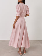 Lola Button Through Day Top | Rose Pink