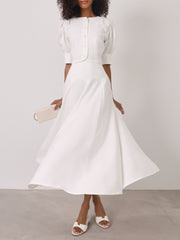 Lola Scallop Seam Dream Skirt | White