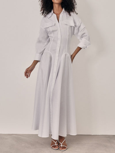 Maria Elevated Day Dress | White