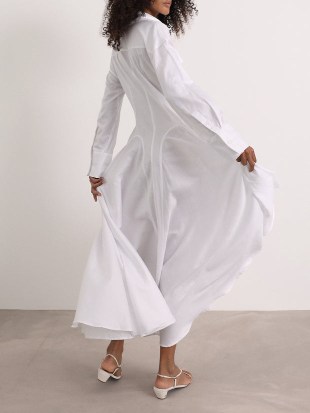 Maria Elevated Day Dress | White