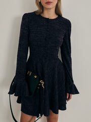 Marni Wool Blend Dress | Navy Marl