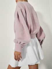 Matilde Pearl Button Soft Knit Cardigan | Dusky Pink