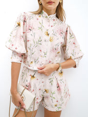 Chantelle Summer Garden Floral Blouse | Stone