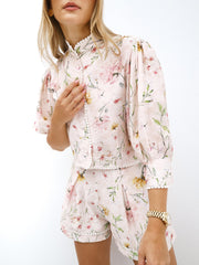 Chantelle Summer Garden Floral Blouse | Stone