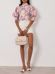 Neve Floral & Embroidered Top | Bright Mix Floral