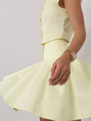 Calla Panel & Pleat Skirt | Limoncello