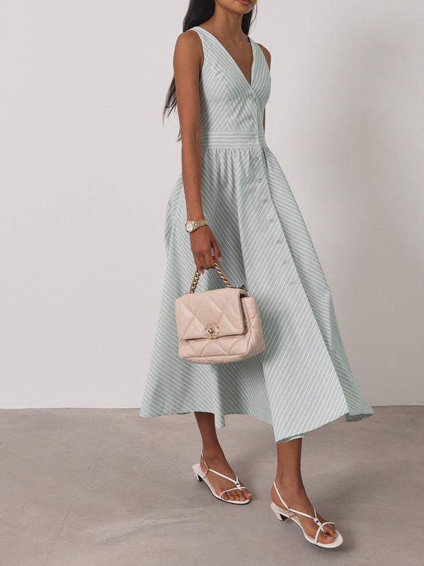 Kesha Stripe Icon Day Dress | Pistachio Pastel