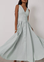 Kesha Stripe Icon Day Dress | Pistachio Pastel