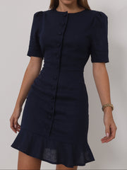 Romy Timeless Day Dress | Navy