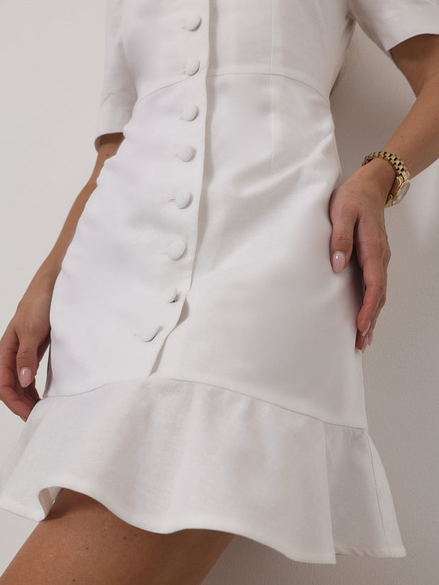 Romy Timeless Day Dress | White