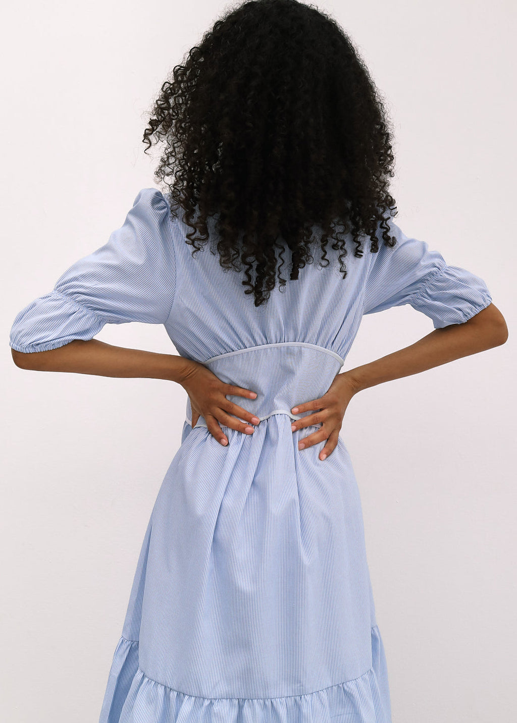 Sezene Striped Summer Day Dress | Blue Stripe