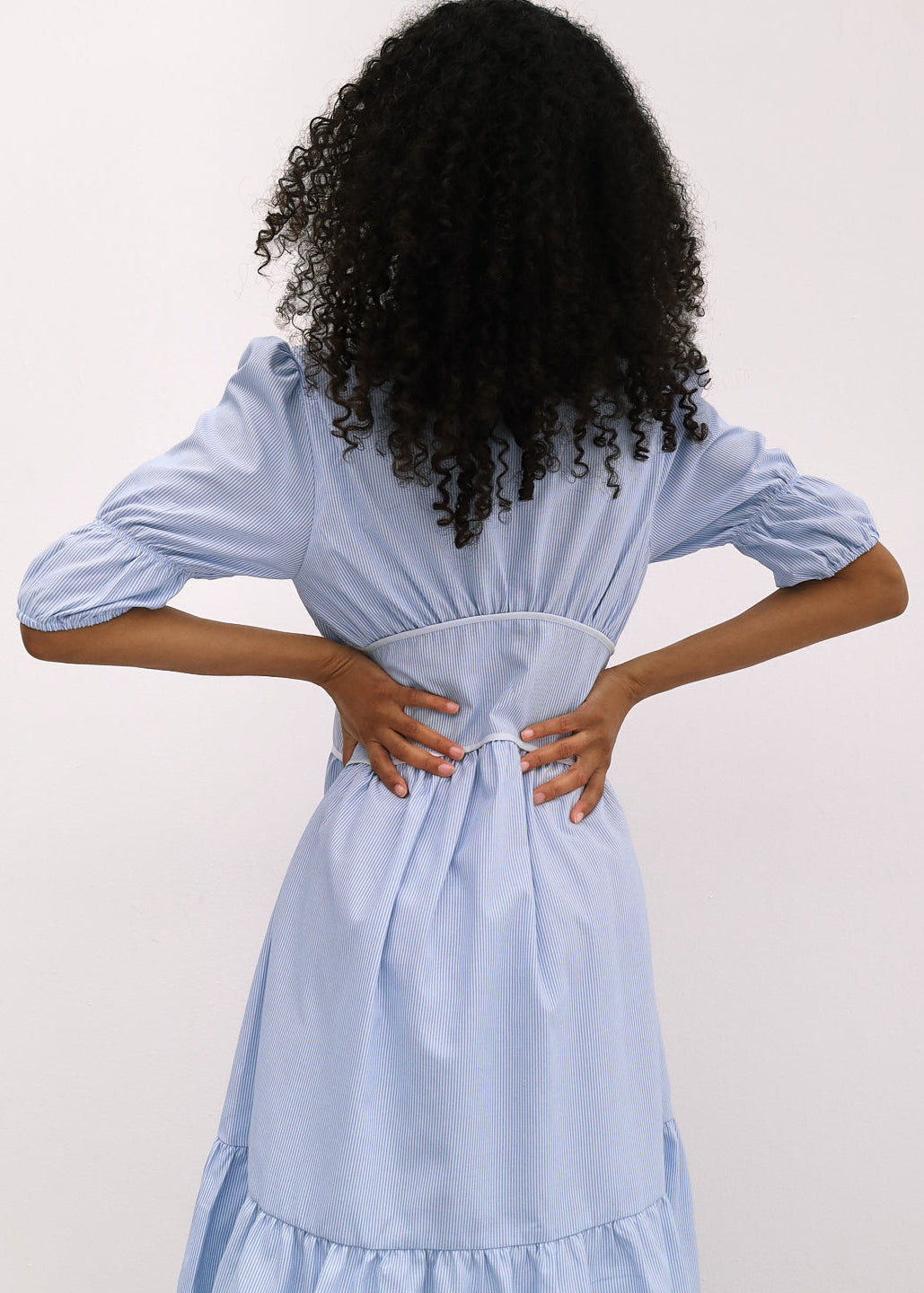 Sezene Striped Summer Day Dress | Blue Stripe