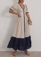 Siam Contrast Maxi Dress | Sand & Sea