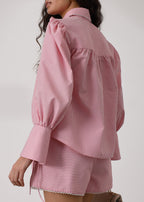 Sienna Striped Contemporary Shirt | Red/White