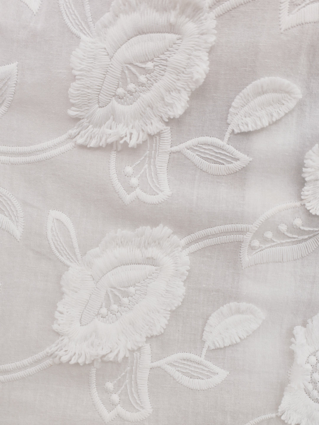 Sierra Embroidered Cotton Summer Day Dress | White
