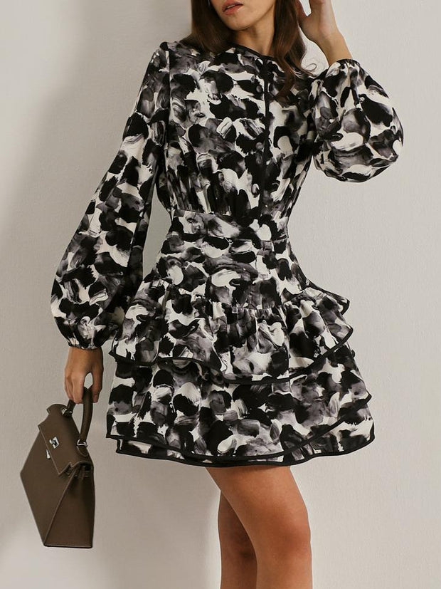 Luella Belted Day To Night Dress | Black/White Print