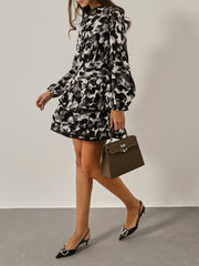 Luella Belted Day To Night Dress | Black/White Print