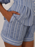 Skye Classic Stripe Shorts | Blue/White