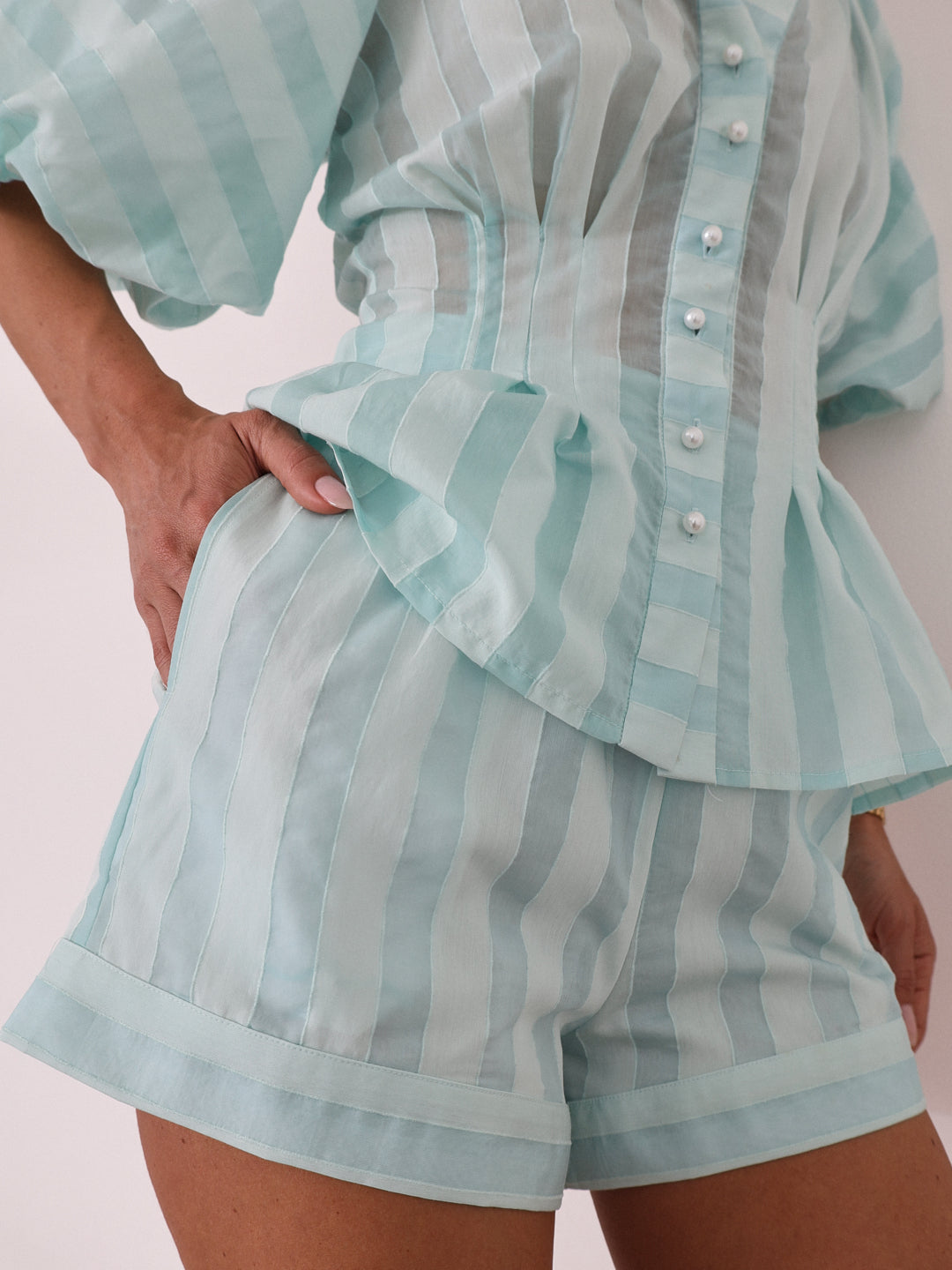 Skye Classic Stripe Shorts | Peppermint