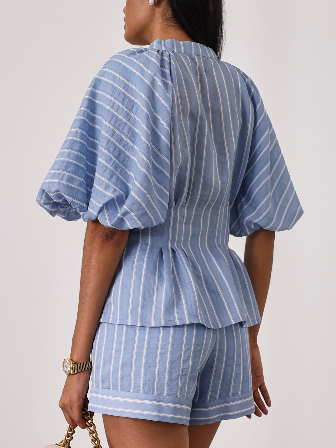 Skye Classic Stripe Shorts | Blue/White