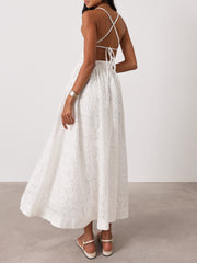Trudie Lace Destination Maxi Dress  | White