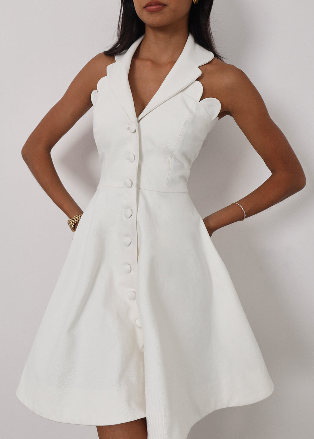 Tula Elegant Resort Denim Dress | White