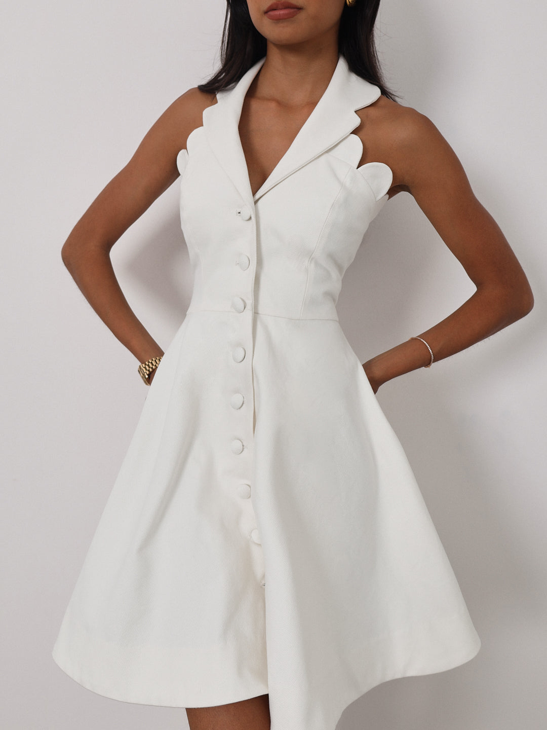 Tula Elegant Resort Denim Dress | White