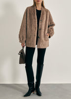 Vail Chic Fur Cardigan Coat | Truffle
