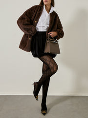 Vail Chic Fur Cardigan Coat | Espresso