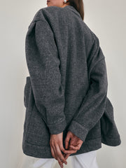 Viktoria Oversized Wool Cardigan | Rich Grey