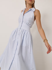 Viera Iconic Stripe Shirt Dress | Blue